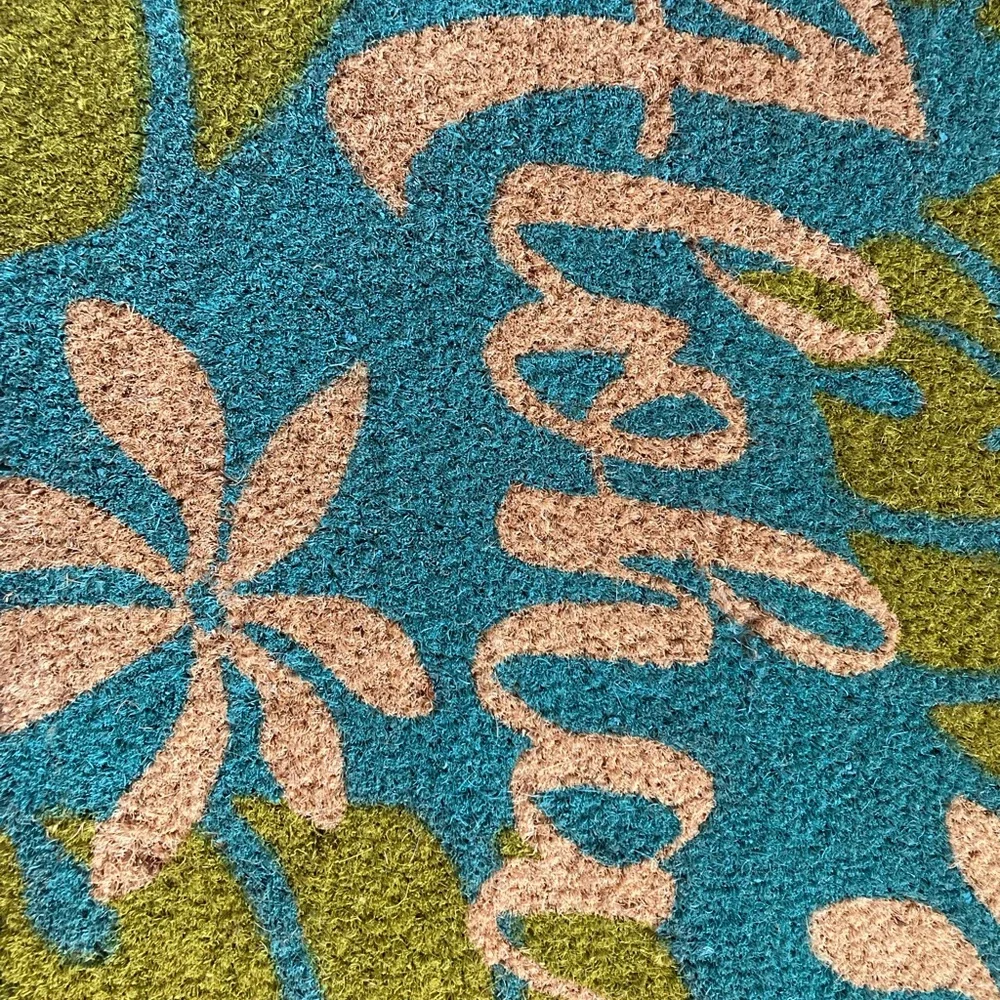 Aloha coconut husk mat with pvc backing door mat